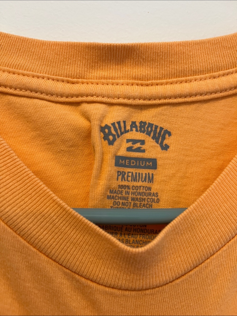 Billabong Men's Peach-Orange Short Sleeve Logo Tee - Picture 2 of 3